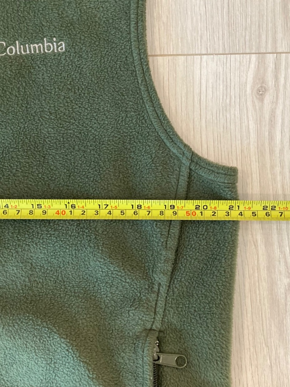 Columbia Men's Olive Green Steens Mountain Full Zip Fleece Vest Jacket Size Medi - Picture 11 of 11